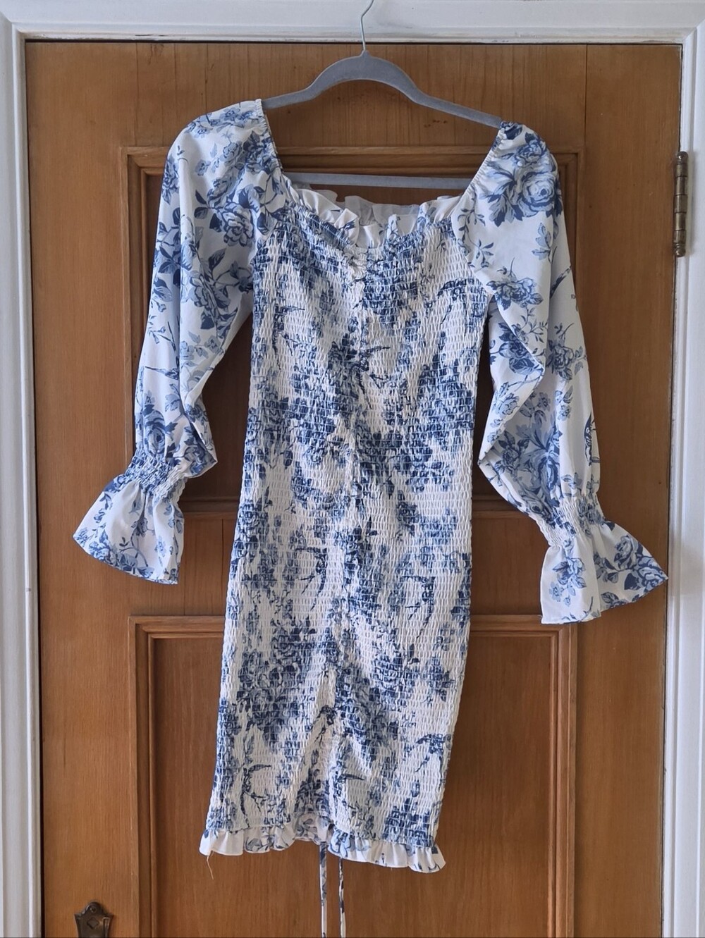 Blue Toile Dress XS